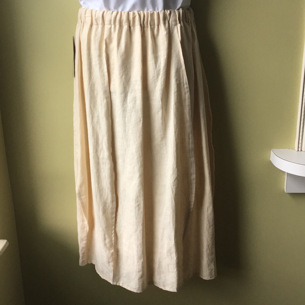 Natural hemp linen skirt